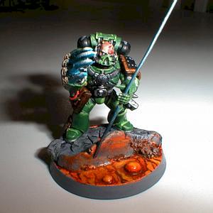 Salamander Standard Bearer Detail by wraith of mortarion