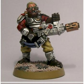 Imperial Guard Ilio infantry with gun temic by bonecamp1779