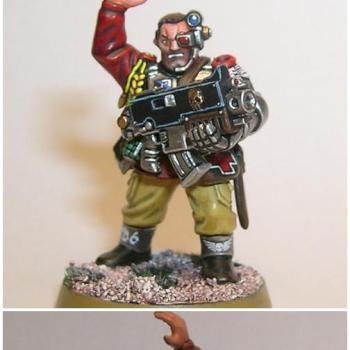 Imperial Guard Ilio sergeant with bionic implants by bonecamp1779
