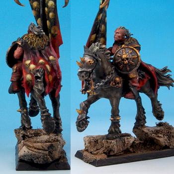 WARHAMMER Single Chaos Marauder Horseman with Standard by rene