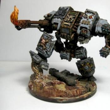 Space Wolf Seige Dreadnought by wolflordkejl