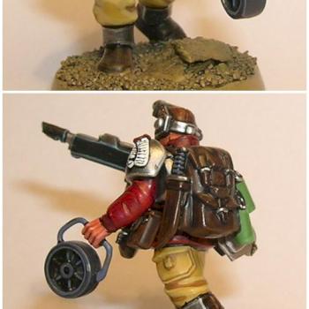 Imperial Guard Ilio infantry with anti-tank mine by bonecamp1779