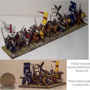 15mm Hundred Years War English knights by Comte de Foix