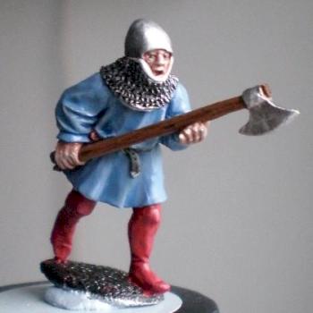 Infantry advancing/running with polearm by JLEH