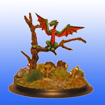 Dragon on tree by the black one