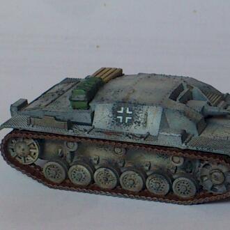 Zvezda 15mm Stug B winter whitewash by mminghella71