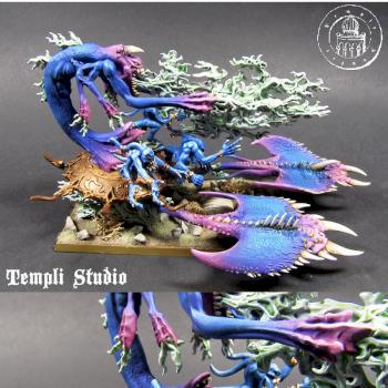 Warhammer Chaos Daemon Herald of Tzeentch on Burning Chariot by Noctule Mini Art