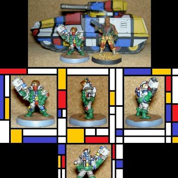 Mondrian Tank and trooper by Inso