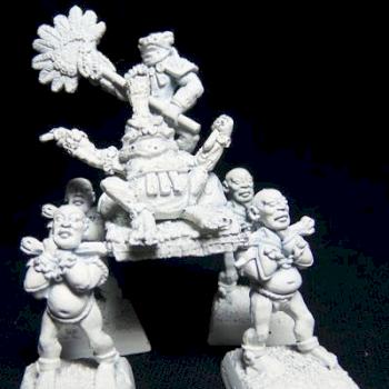 OOP Warhammer Slann Wizard on Litter w/ Slaves c.a. 1987 by gavrem
