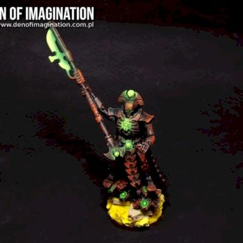 Necron Overlord on Command Barge by Brovatar