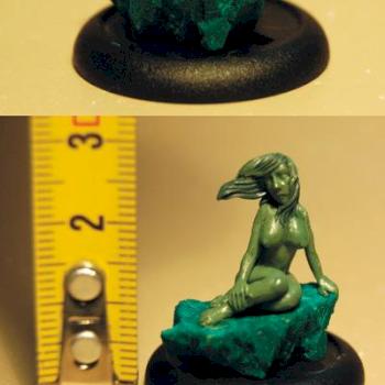 Siren or Water Nymph - 28mm  Greenstuff Sculpture  with all reproduction / production rights by Scibor