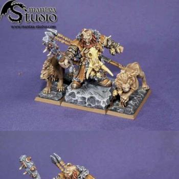 OGRE KINGDOMS Hunter with two Sabretusks by MantraStudio