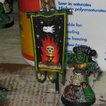 Salamanders Space Marine Standard Bearer by WarlordSkarfang
