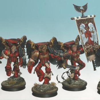 Blood Angel Sanguinary Guard Squad by nels0nmac