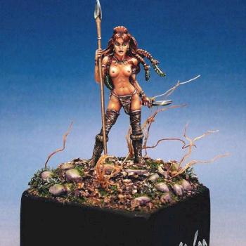 Dark Sword Female Wild Elf by Midnight Lurker