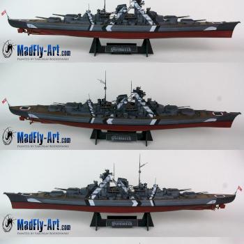 German Battleship Bismarck by MadFlyArtStudio