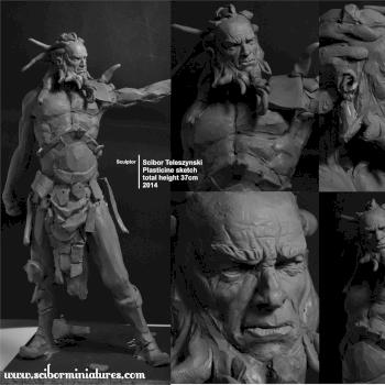 Viking - plasticine sketch by Scibor