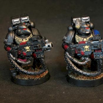 space marines with heavy bolters by Jodokast