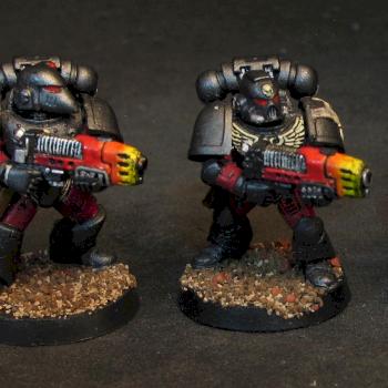 space marines, plasma guns by Jodokast