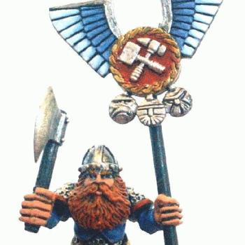 Dwarf Warrior Regiment Standard Bearer by gHekko