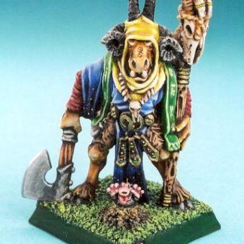 Games Workshop, Beastman shaman, the mole was sculpted with greenstuff by brushguy