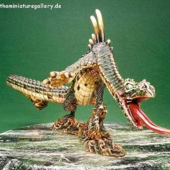 Nemo, Reptaar swamp dragon, painted with acrylics after a crocodile photo. by brushguy