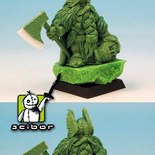 28mm scale Dwarf Lord Greenstuff Sculpture by Scibor