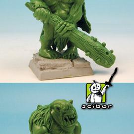 28mm scale Ork Greenstuff Sculpture by Scibor
