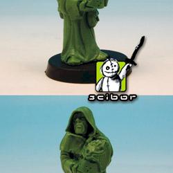 28mm Techno Servant with Helmet Greenstuff Sculpture by Scibor