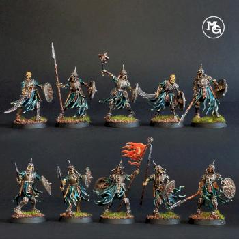 Deathrattle Skeletons painted Soulblight Gravelords AOS by slawek