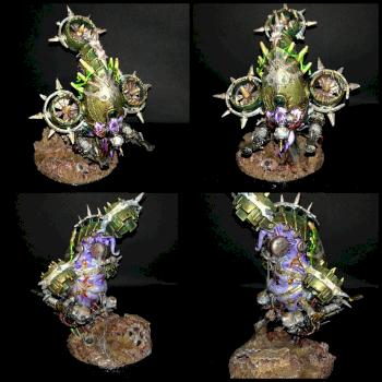Grimdark Death Guard Nurgle Blight Drone with scenic display base by Mandrake_Studio