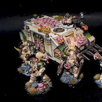 Death Guard Army Plague Marines Chaos Rhino Dreadnought by NeonForgeStudio