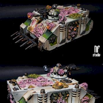 Death Guard Chaos Rhino by NeonForgeStudio
