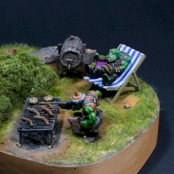Ork boyz on BBQ party by Pafel