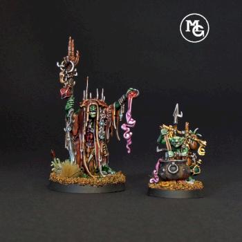 Swampcalla Shaman and Pot-Grot by slawek