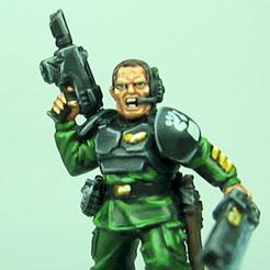 Imperial Guard IG Cadian Officer by golgfag