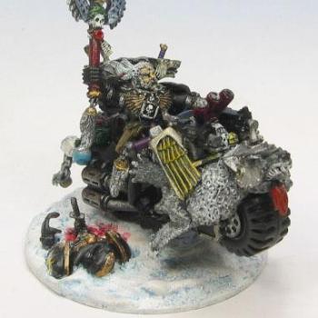 Wolf Priest Odin on Bike by Frostspirit