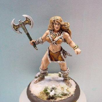 Female giant Barbarian by MinisByBK