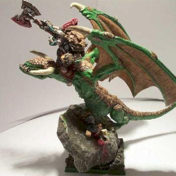 Orc Waaghboss on Wyvern WIP by TzazikiMann