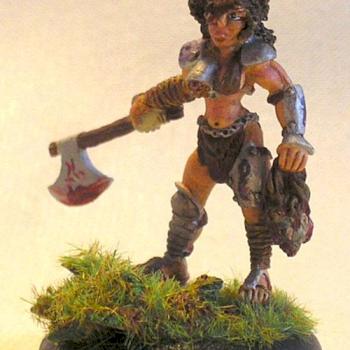 Nyree, Female Pit Fighter (Reaper 28mm) by Krodar