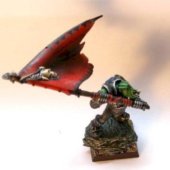 Orc Battle Standard Bearer by calinleafshade