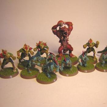 Blood bowl Bloodbowl lizardmen converted by tyyler