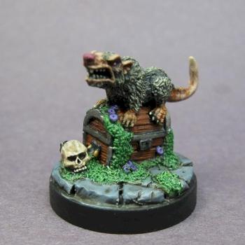 WOTC Miniatures D&D Dire Rat on Treasure chess by mikecarrero