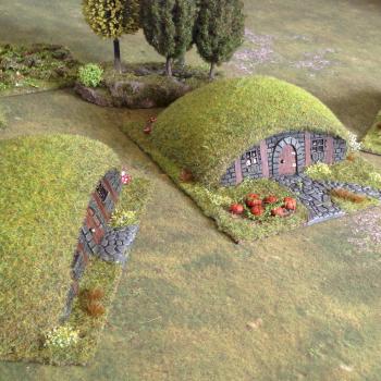 Halfling settlement by Rhordianstealer