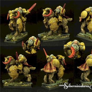 Dwarf Lord on Mountain Ram by Scibor
