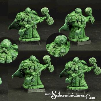 Dwarf greenstuff oryginal sculpture 28mm by Scibor
