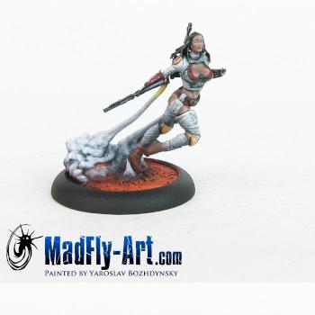 Vixen Hunter without helmet by MadFlyArtStudio