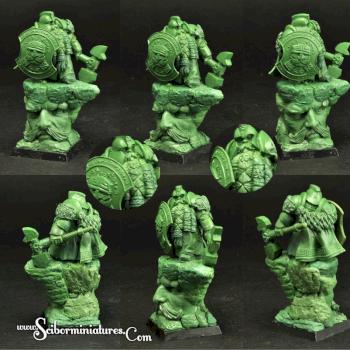 Dwarf greenstuff oryginal sculpture 28mm by Scibor