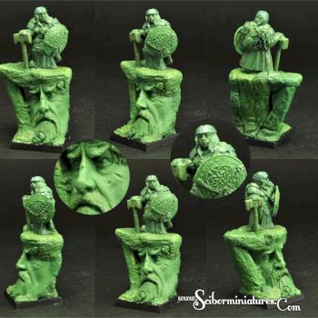 Dwarf Female greenstuff oryginal sculpture 28mm by Scibor