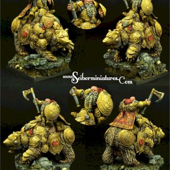 Dwarf Lord on War Bear by Scibor